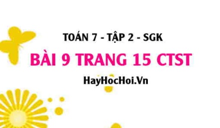 Bài 9 trang 15 Toán 7 Tập 2 Chân trời sáng tạo